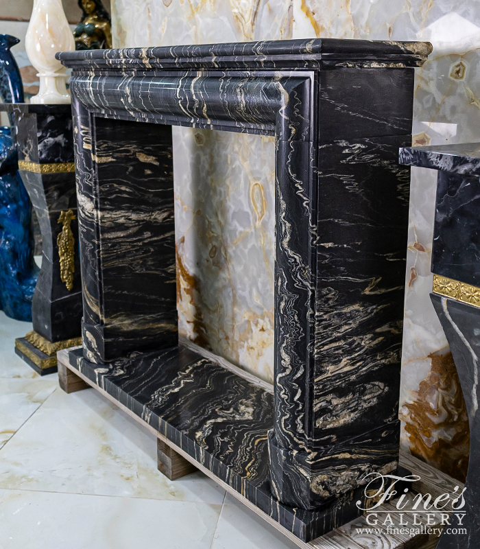 Marble Fireplaces  - Bolection Style Mantel With Shelf In Tropical Storm Quartz - MFP-2615